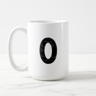 Mug Le nombre zéro (0) en noir