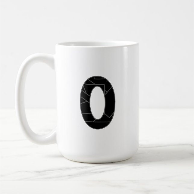 Mug Le nombre zéro (0) en noir (Gauche)