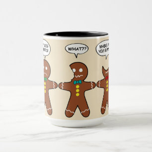Mug Le pain d'épices Ma jambe fait mal au Humour Noir