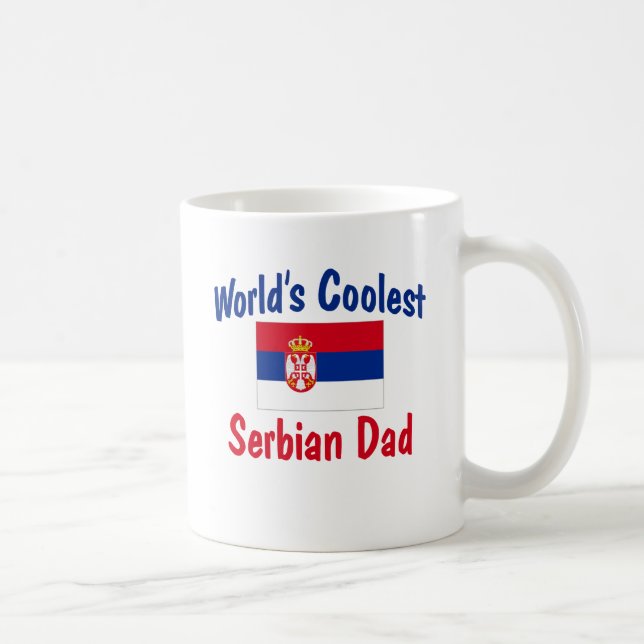Mug Le papa serbe le plus frais du monde (Droite)