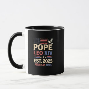 Mug Le pape Leo XIV est. Drapeau 4 juillet USA 2025