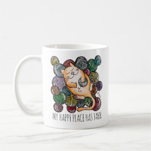 Mug Le paradis de la laine à tricoter de Cute Cat pour