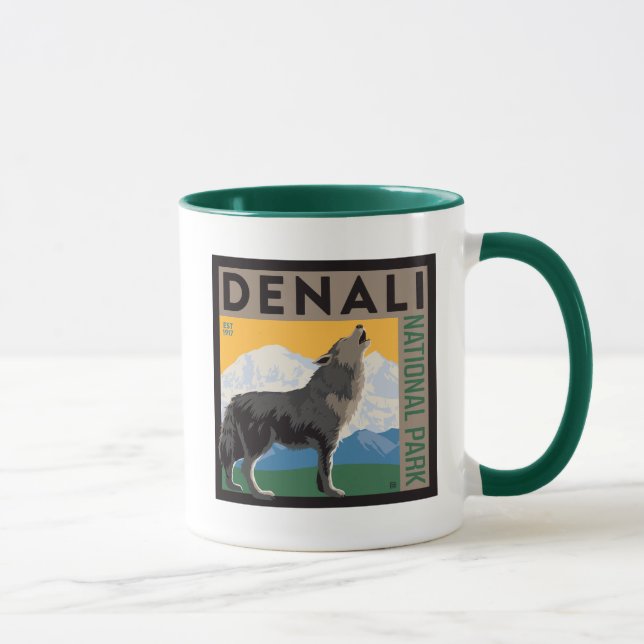 Mug Le Parc national de Denali | Howling Wolf (Droite)