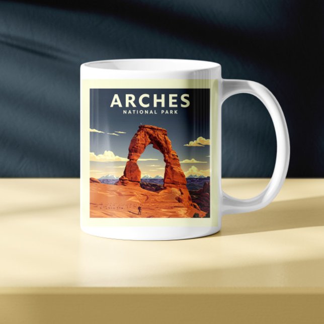 Mug Le Parc national vintage Arches (Créateur téléchargé)