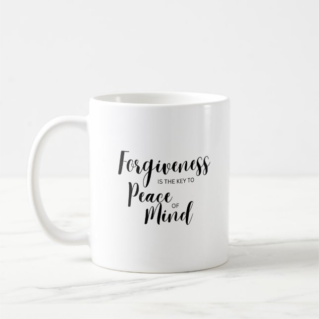 Mug Le pardon est la clé de la paix de l'esprit (Gauche)