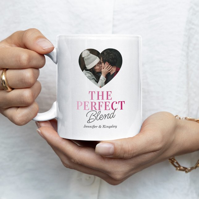 Mug Le parfait mélange de deux coeurs photo (Créateur téléchargé)