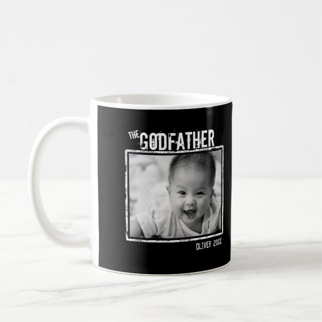 Mug Le Parrain | Photo et nom personnalisés (Gauche)