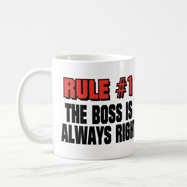 MUG LE PATRON EST TOUJOURS EXACT (Gauche)