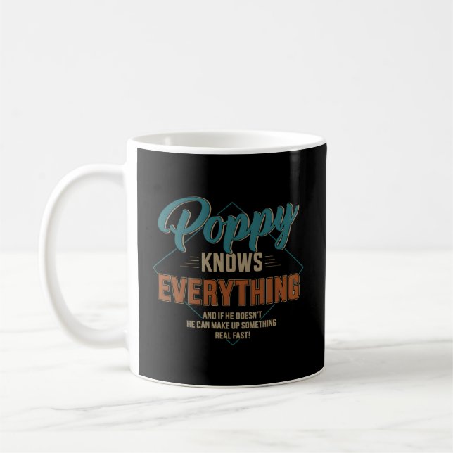 Mug Le Pavot Connaît Tout Pour Le Da Du Grand-Père Et  (Gauche)