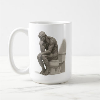 Mug Le Penseur sur le Trône – Style Fusain Classique