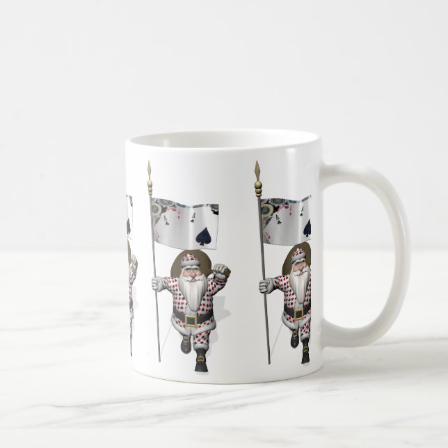 Mug Le Père Noël Aime Jouer Au Poker (Droite)