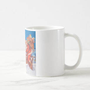 Mug Le père noël et son renne puissant