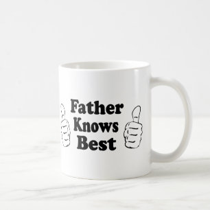 Mug Le père sait le meilleur. Conception pour des