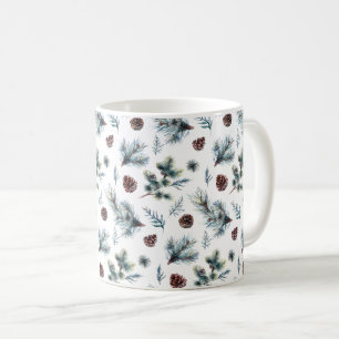 Mug Le pin rustique s'embranche des cônes de pin