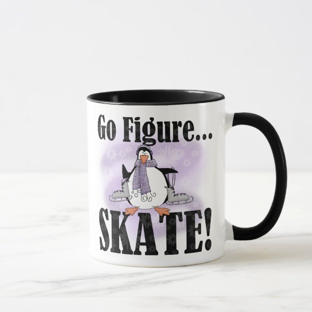 Mug Le pingouin vont figure patin (Droite)