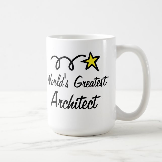 Mug Le plus grand architecte du monde - cadeau de café (Droite)