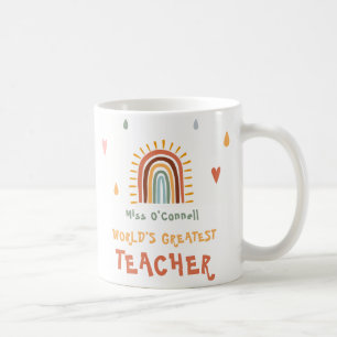 Mug Le plus grand cadeau d'enseignant du monde Boho ar