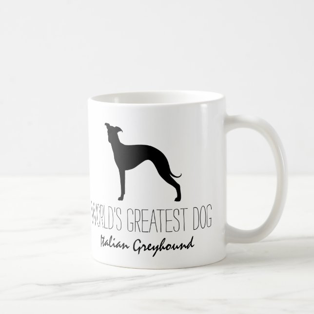 Mug Le plus grand chien du monde de Silhouette Greyhou (Droite)