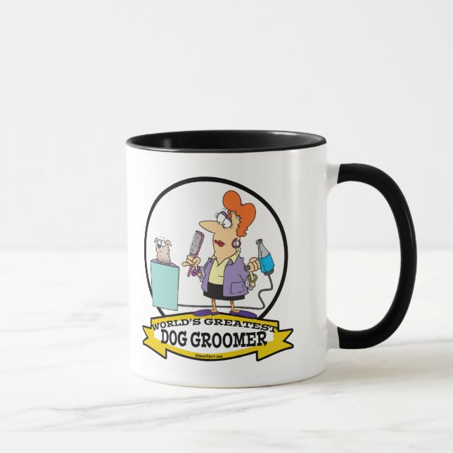 MUG LE PLUS GRAND CHIEN GROOMER FEMMES DESSINS DE CHIE (Droite)