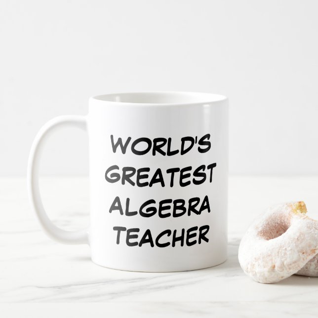 Mug "Le plus grand professeur d'algèbre du monde" (Avec donut)