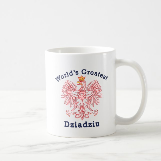 Mug Le plus grand rouge Eagle de Dziadziu du monde (Droite)