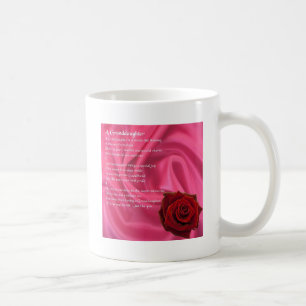 Mug Le poème de petite-fille - soie rose et s'est lev