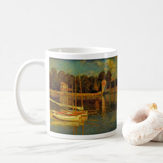 Mug Le pont d'Argenteuil par Claude Monet (Avec donut)