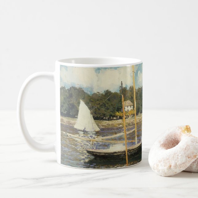 Mug Le pont routier d'Argenteuil par Claude Monet (Avec donut)