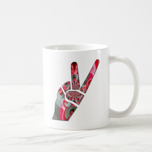 Mug Le pouvoir dans la paume : le salut à deux doigts (Droite)