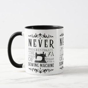 Mug Le pouvoir d'une femme avec une machine à coudre