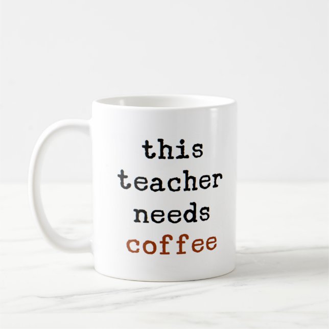 Mug le professeur a besoin de café (Gauche)