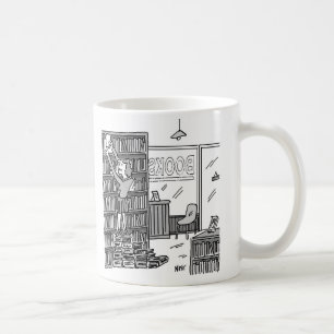 Mug Le propriétaire de librairie fait des pas à partir