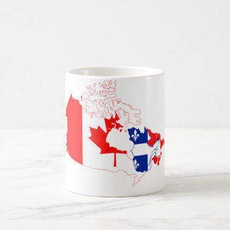 Mug Le Québec dans le drapeau du Canada, carte