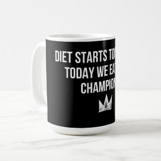 Mug Le régime commence demain - Aujourd'hui on mange c