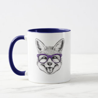 Mug Le renard souriant avec lunettes