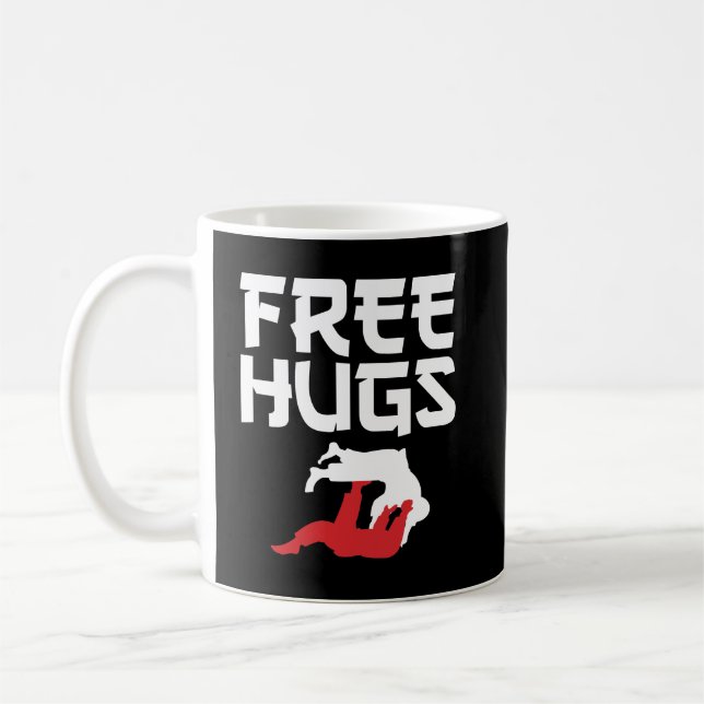 Mug Le retrait de BJJ Jiu-Jitsu de Hugs Libres (Gauche)