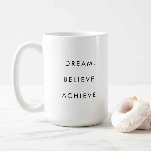 Mug Le rêve de devis de succès client croire atteindre (Avec donut)