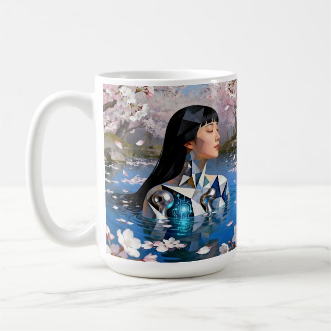 Mug "Le rêve numérique de l’eau" - Un portrait numériq (Gauche)