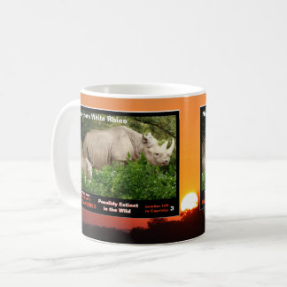 Mug Le rhinocéros blanc du nord est espèce menacée -