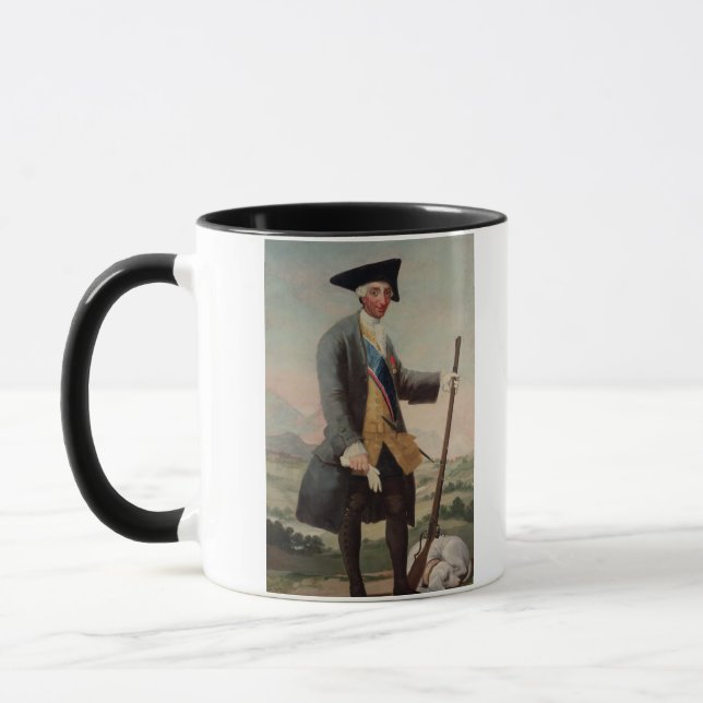 Mug Le Roi Charles III (1716-88) en tant que chasseur, (Gauche)