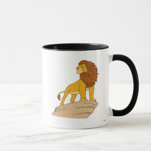 Mug Le roi Lion Simba adulte debout sur la falaise roc