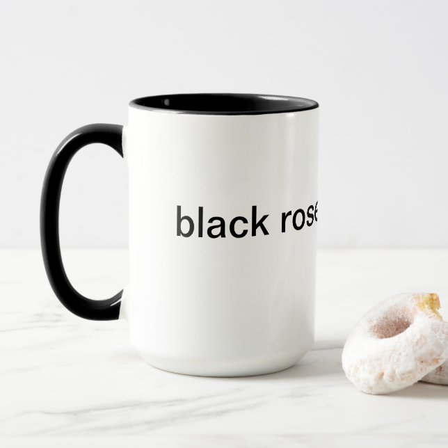 Mug le rose noir est moi-même (Avec donut)
