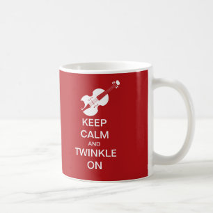 Mug Le rouge gardent le scintillement calme sur le