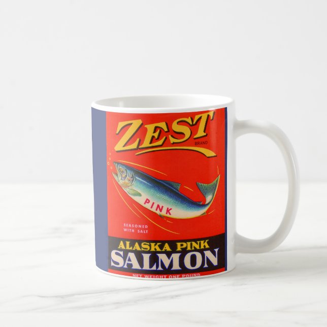 Mug le saumon de rose d'entrain des années 1930 peut (Droite)