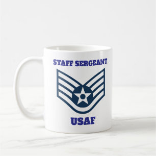 Mug Le Sergent D'État-Major USAF A Servi Fièrement Du 