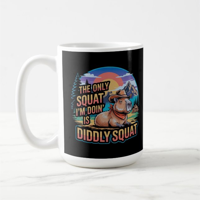 Mug Le seul squat que je fais est Didtly Squat Capybar (Gauche)