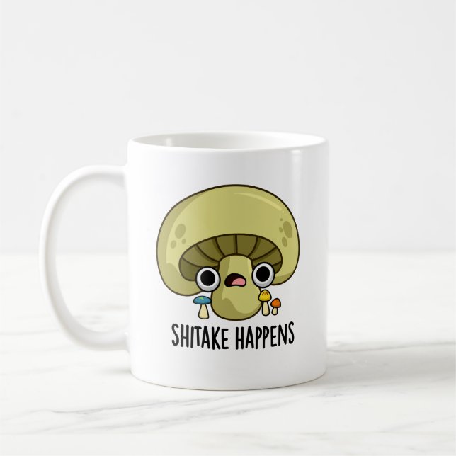 Mug Le Shitake Arrive Un Jeu De Champignons Drôle (Gauche)