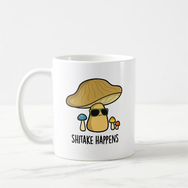 Mug Le Shitake Arrive Un Jeu De Champignons Drôle (Gauche)