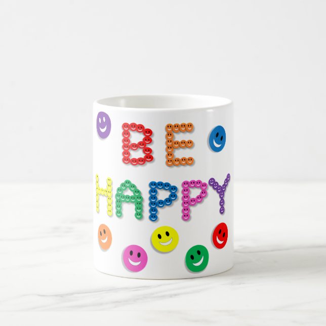 Mug Le sourire soit bonheur drôle d'amusement heureux (Centre)