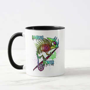 Mug Le squelette de Chameleon de Rainbow Jackson